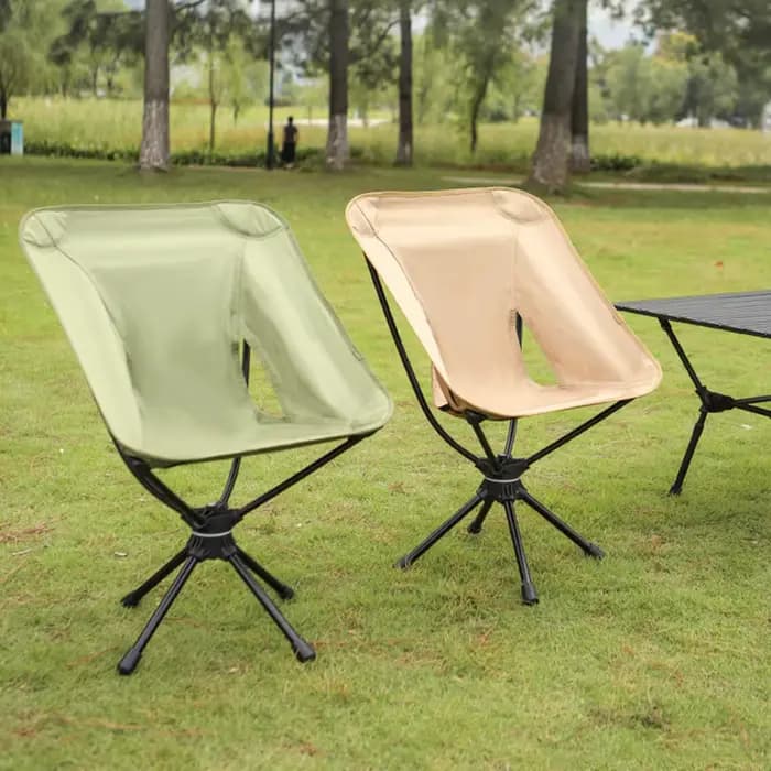 Chaises pliantes d'extérieur, chaise pivotante rotative pour Camping, chaises de pêche légères sur l