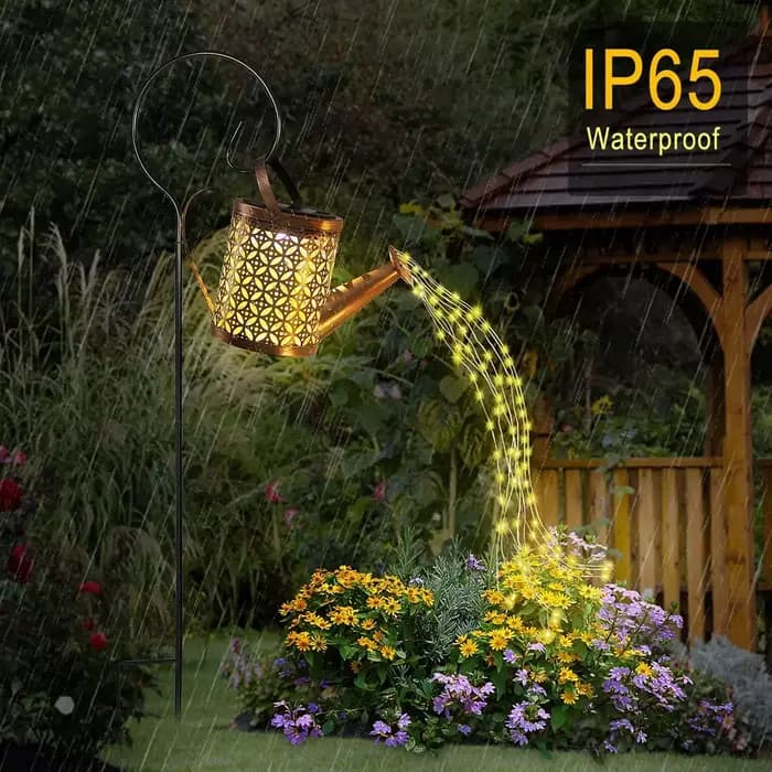 Arrosoir Solaire Étanche avec Lumières d'Extérieur, Lanterne pour Jardin, 1 Pièce