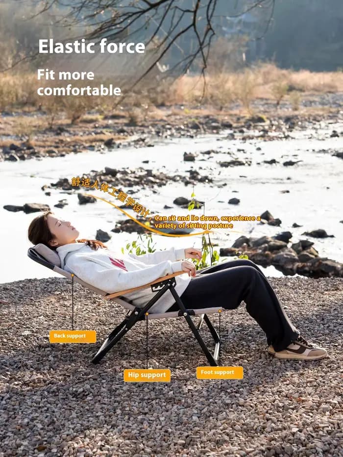 Chaise pliante d'extérieur, pique-nique, Camping, pêche, plage, tissu Oxford, support en acier au ca