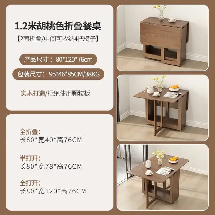 Ensemble de table à manger pliante minimaliste, meubles de cuisine modernes, économiseur d'espace de