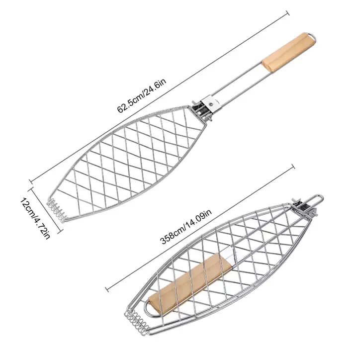 F2 BBQ Grilling panier pliable grand gril support pour Barbecue poisson Portable poisson BBQ Grill p