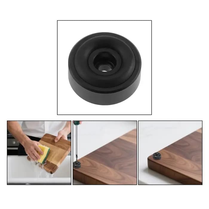 Kit de 8 pieds de table en alliage d'aluminium avec patins antidérapants et pieds en caoutchouc, et 