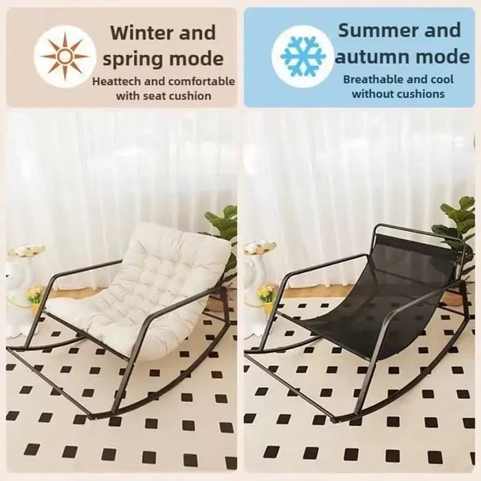 Chaise à Bascule Nordique de Luxe avec Dossier, Design Moderne, Mobilier de délégations