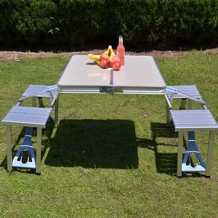 Table pliante de Camping en plein air/bureau et chaise une Table quatre chaises en alliage d'alumini