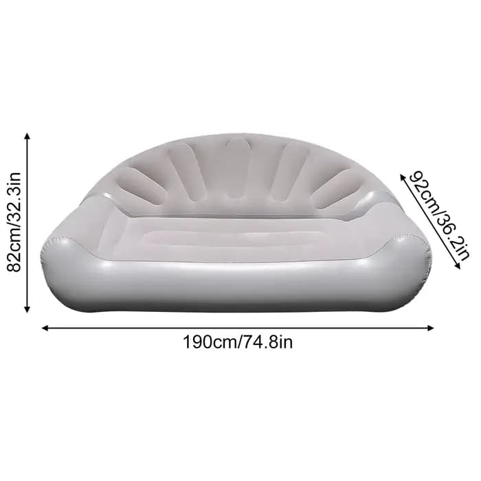 1PC Canapé Gonflable d'Extérieur, Chaise Longue Gonflable Portable, Canapé-Lit Floqué pour Jardin, P