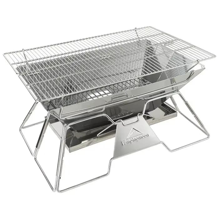 CAMPINGMOON MT-3 Grand Barbecue Pliant Grill En Acier Inoxydable