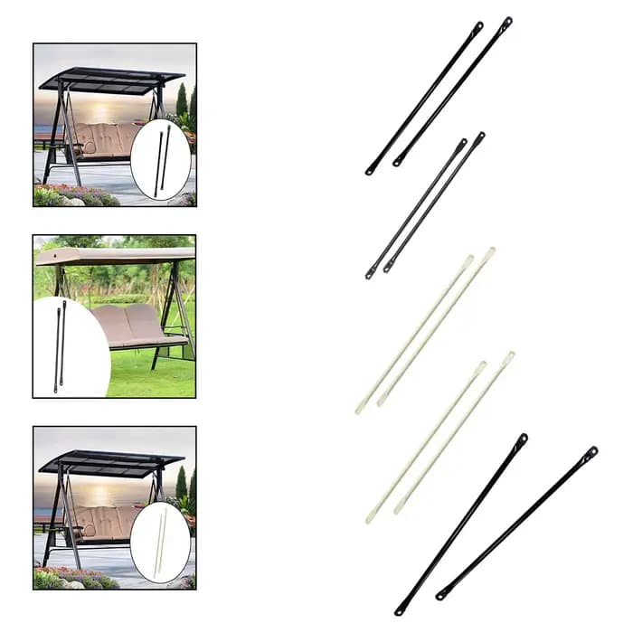 Barres de remplacement de balançoire, 2 pièces, tiges de balançoire d'extérieur, tiges de suspension
