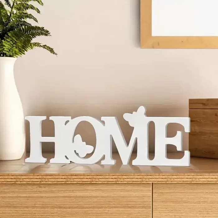 Ornement de bureau avec lettres papillon blanches de Style minimaliste moderne, pour chambre à couch