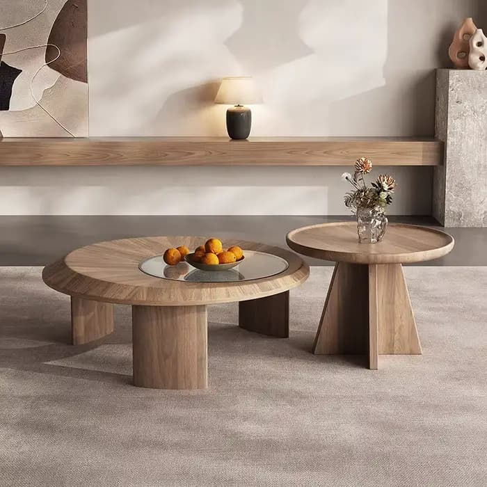 Table Basse Vintage française, Design rond, ensembles minimalistes, Table Basse tendance Pour Salon,