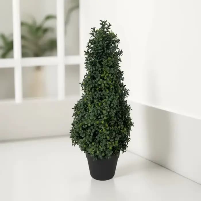 Simulation d'arbre en buis inséré au sol, plante verte en pot, cour de maison, centre commercial, ja