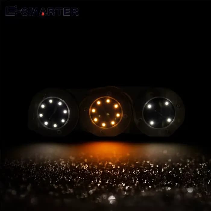 4 pièces lampadaire LED solaire 4LED/8LED lumière extérieure de pelouse lampes souterraines imperméa