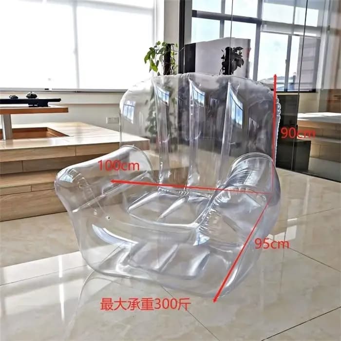 Chaise longue gonflable transparente pour camping en plein air, siège paresseux de luxe, canapé à ai