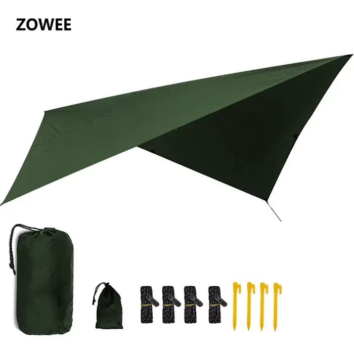 Hamac Portable d'Extérieur Ultraléger, Auvent, Tente de Face, Grand Polymère Multifonctionnel, Pliab