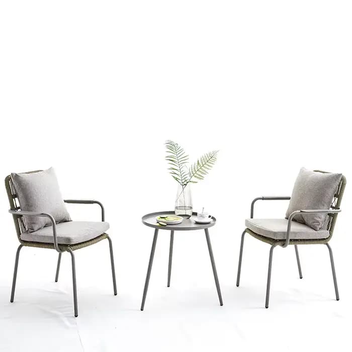 Combinaison table et chaise en aluminium pour jardin extérieur, cour, moderne et simple, pour loisir