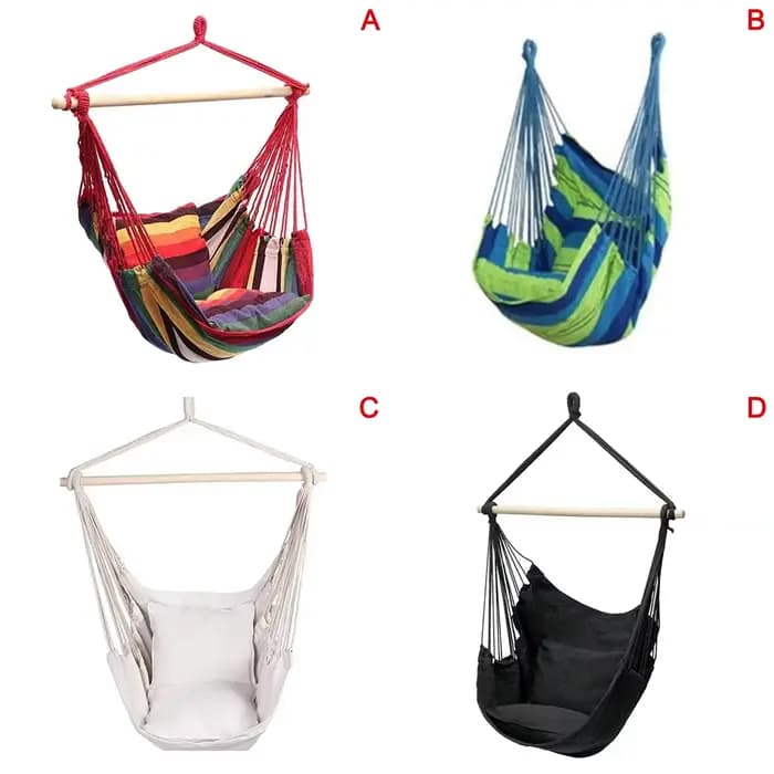 Extérieur intérieur 120KG maison jardin chaise suspendue Camping corde lit chambre hamac