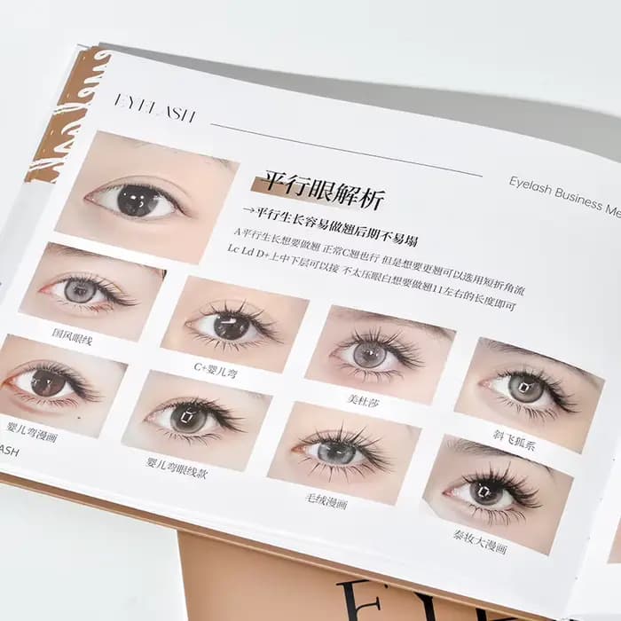 Livre d'affichage de Style d'extension de cils, Studio de cils, livre d'illustration de Style en option, Guide professionnel de soins des cils