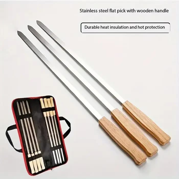 Moules de presse portables antirouille avec manche en bois, 8 pièces, 17 pouces de long