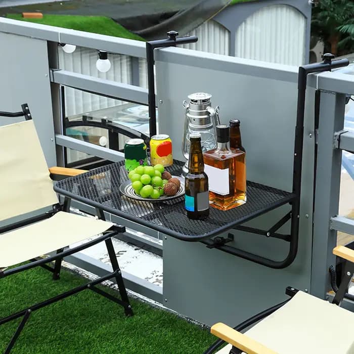 Table pliante pour balustrade de balcon