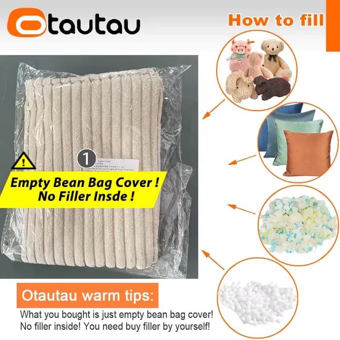 OTAUTAU velours côtelé pouf