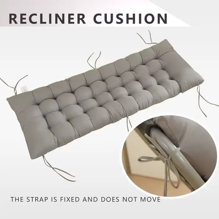 Coussin de chaise inclinable en rotin