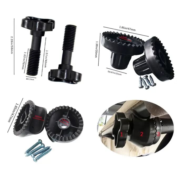 Kit d'accessoires pour cadre de balançoire de jardin – Fixations robustes et polyvalentes pour auvent