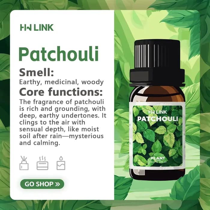 Huiles essentielles de patchouli 10 ml, 100% pures et naturelles, pour diffuseurs domestiques, aromathérapie