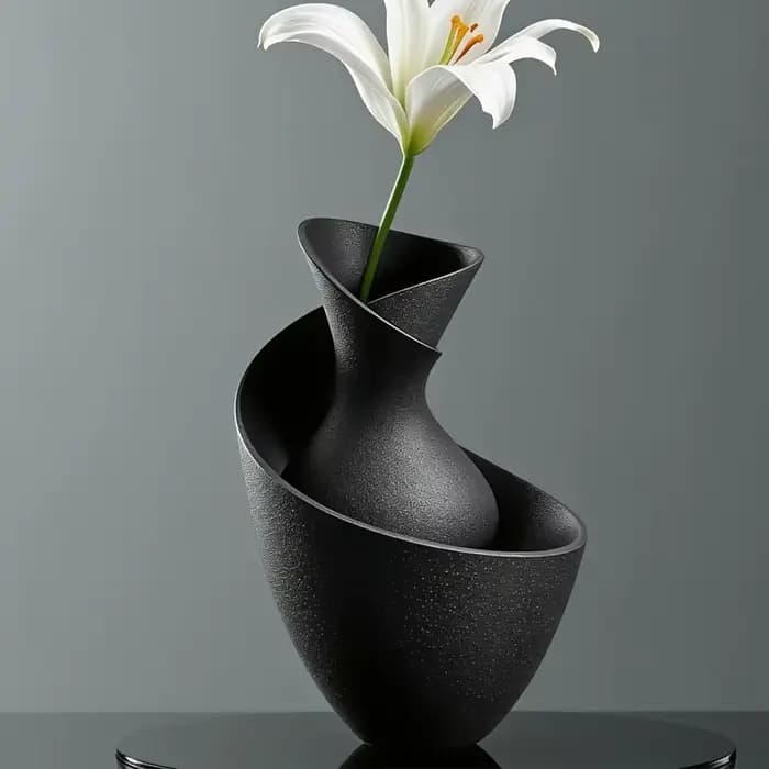 Vase décoratif minimaliste de luxe léger, ornement pour arrangement floral sur table de salon ou entrée, style nordique artistique