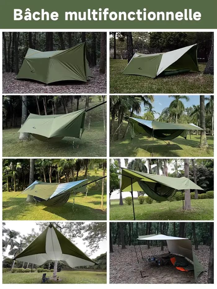 Bâche de hamac imperméable de 14 pieds