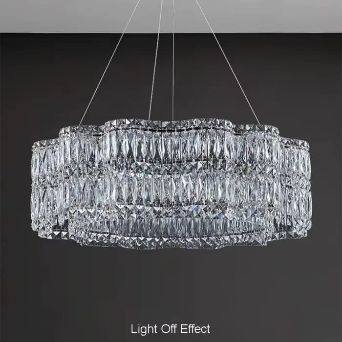 Lustre en cristal circulaire doré moderne pour salon chambre éclairage suspendu de luxe salle à manger lampes décoratives luminaire