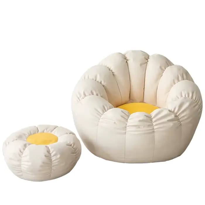 Canapé pouf avec remplissage doux minimaliste simple confortable mignon salon paresseux