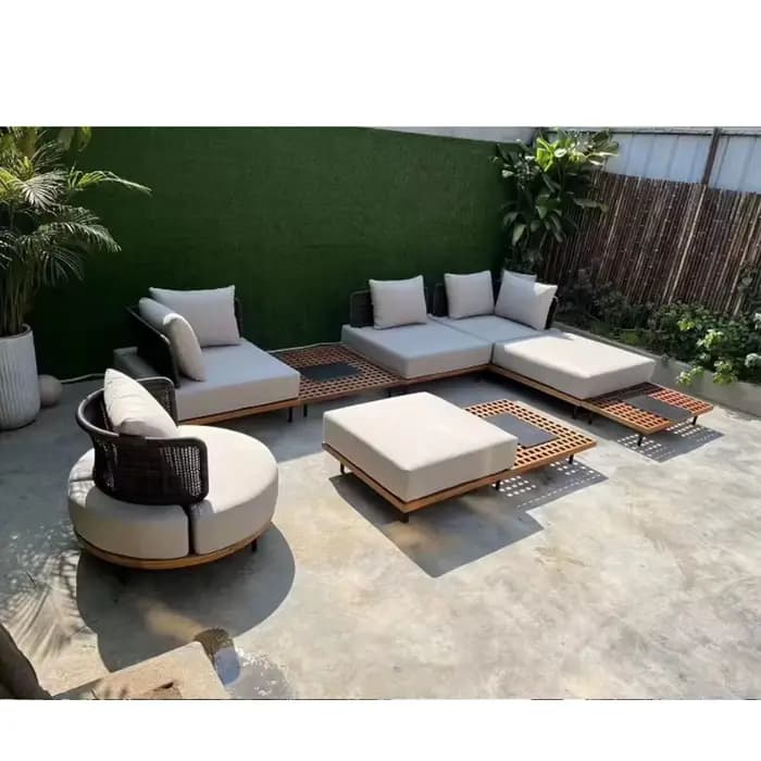 Combinaison de meubles de jardin en teck