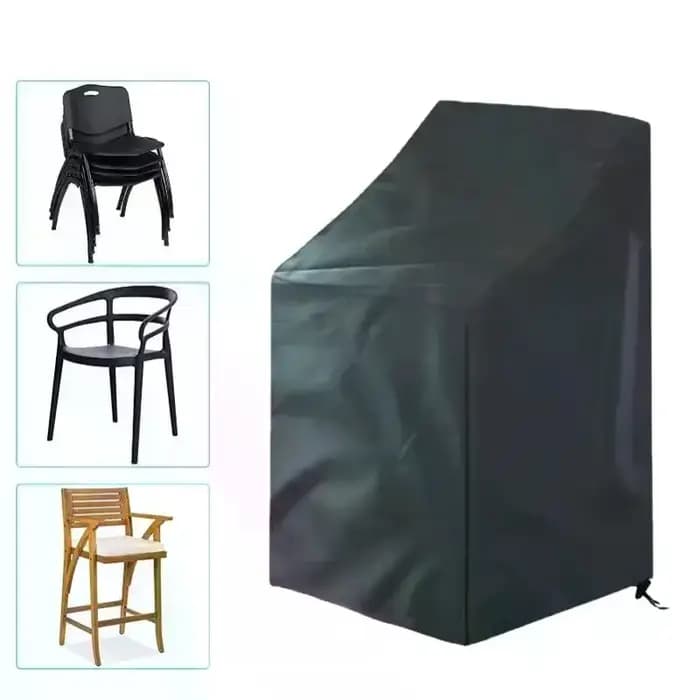 1 Housse de protection imperméable en tissu Oxford pour chaise de jardin empilable 65x65x70x120cm
