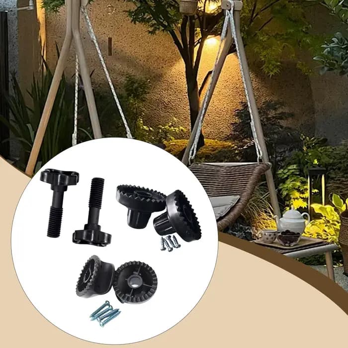 Kit d'accessoires pour cadre de balançoire de jardin – Fixations robustes et polyvalentes pour auvent