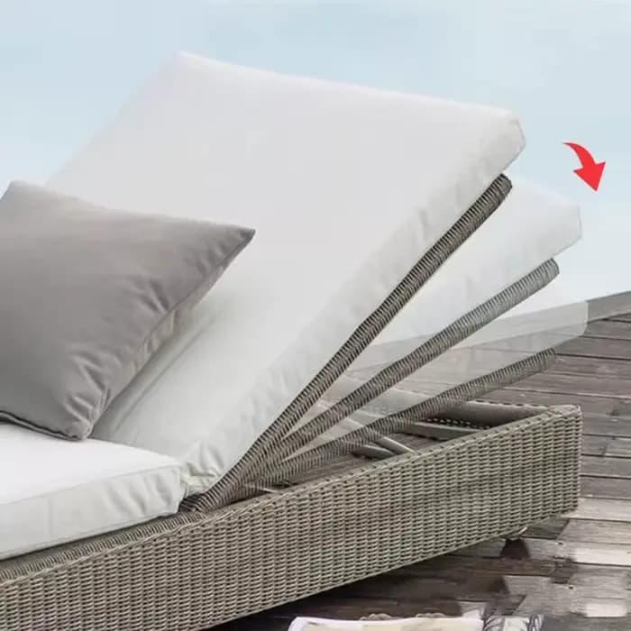 Chaise pliante réglable en rotin
