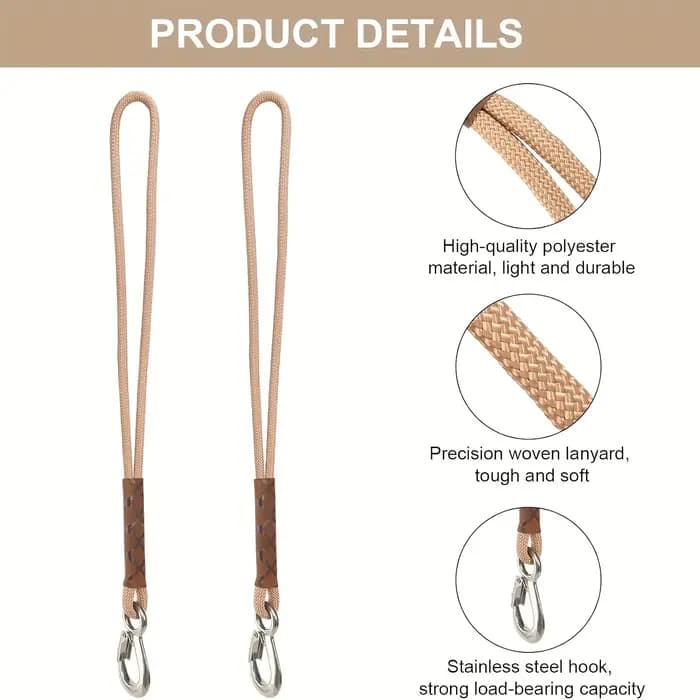 2 pièces de corde de suspension pour hamac de 60 cm avec cordon de sécurité