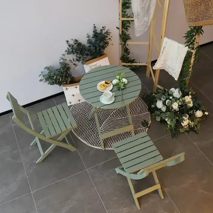 Ensemble de salle à manger pliable en bois