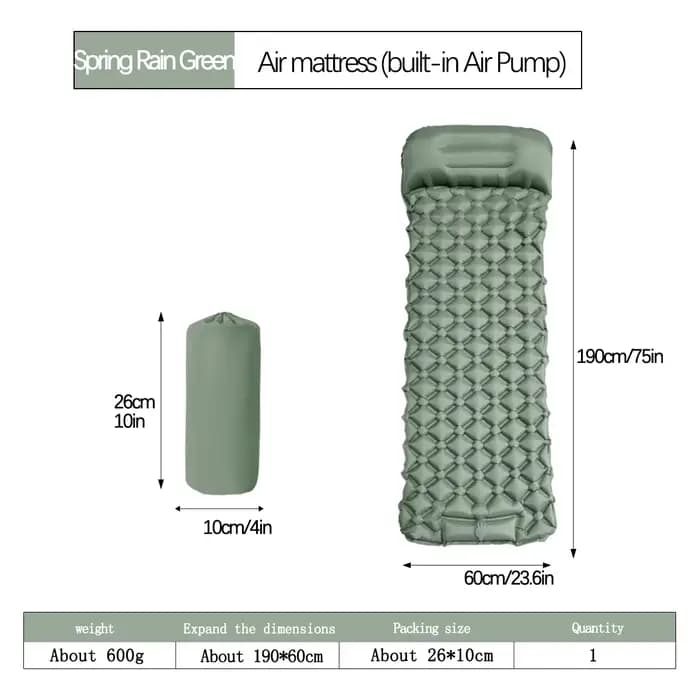 Matelas gonflable de camping en plein air