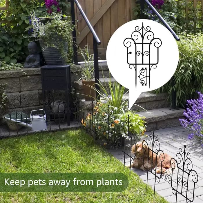 Clôture de Jardin Décorative en Plastique