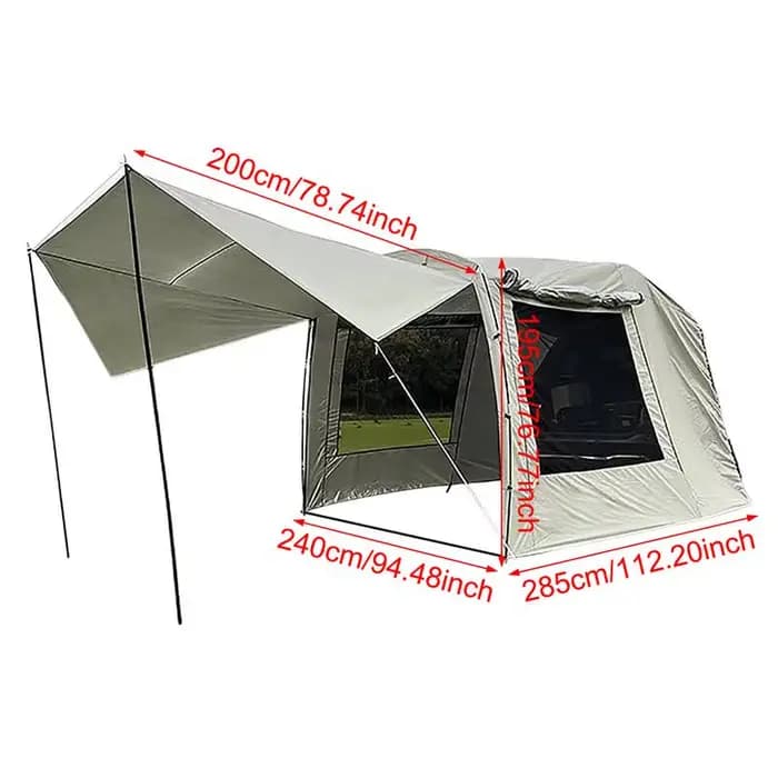 Tente de camion de voiture Tatpour camping, SUV, MPV, tente arrière de voiture, étanche, queue automatique, auvent, plage, pare-soleil, conduite autonome, 5-6