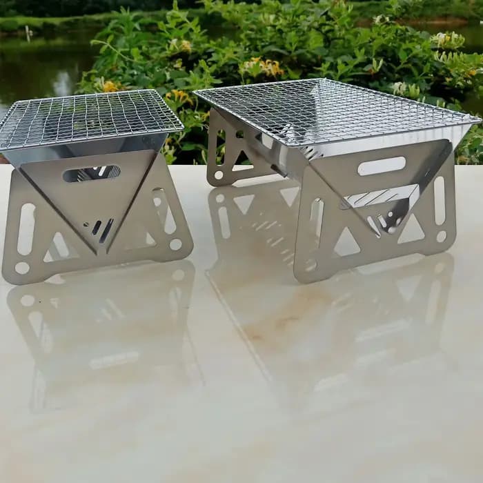Poêles chauffants pliants en acier inoxydable avec plaque de gril de barbecue