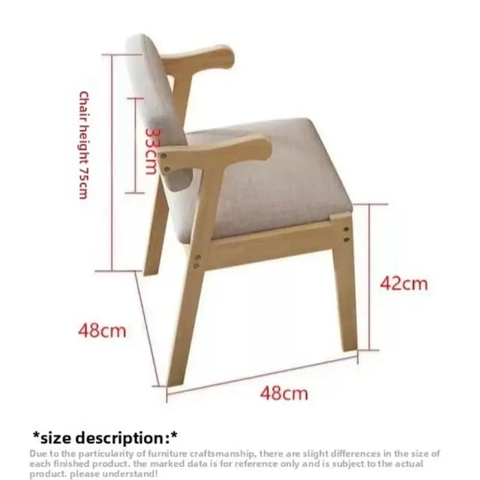 Chaise à dossier en bois massif