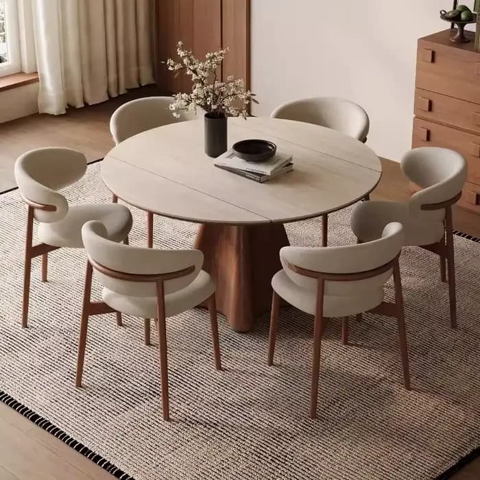 Table de salle à manger extensible style Mid-Century