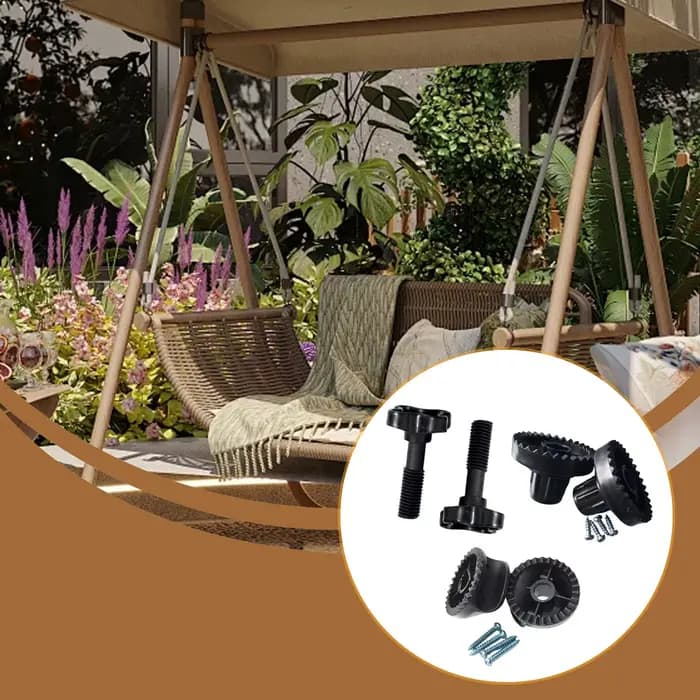Kit d'accessoires pour cadre de balançoire de jardin – Fixations robustes et polyvalentes pour auvent