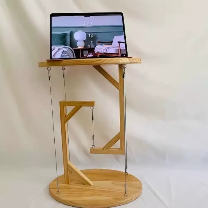 Table flottante en bois massif