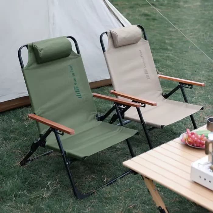 Chaise de camping à dossier haut