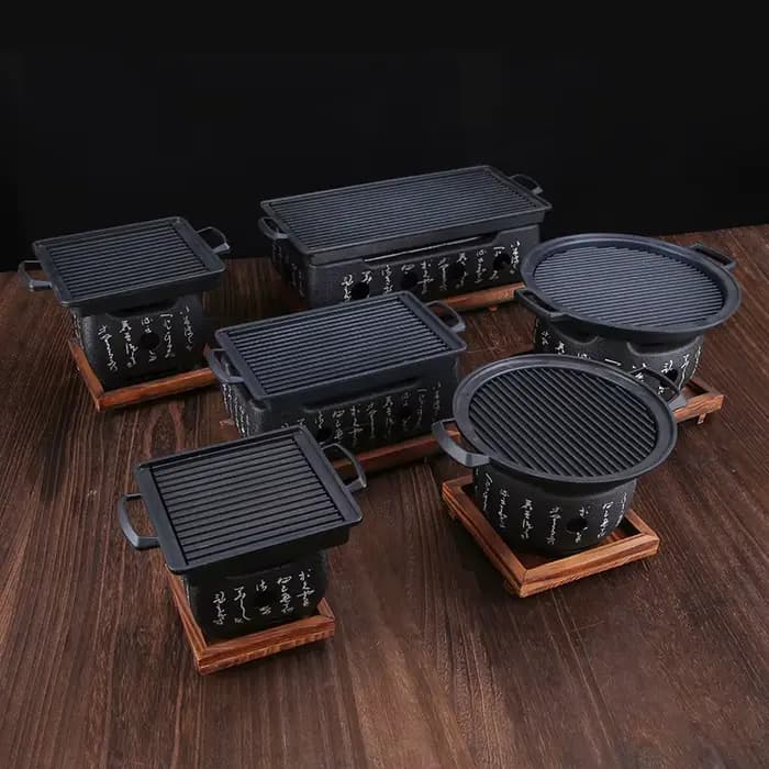 Mini gril de Barbecue de texte japonais