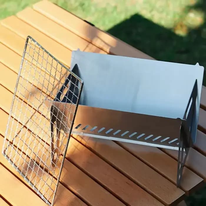 Poêles chauffants pliants en acier inoxydable avec plaque de gril de barbecue