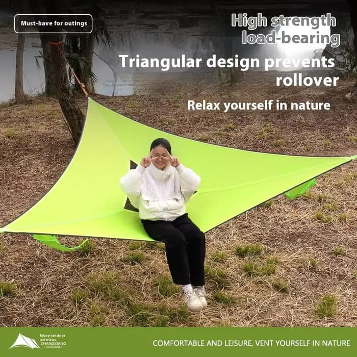 Hamac triangulaire anti-retournement