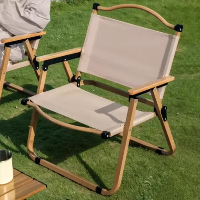 Bras en bois Chaise pliante extérieur unique Camping pêche