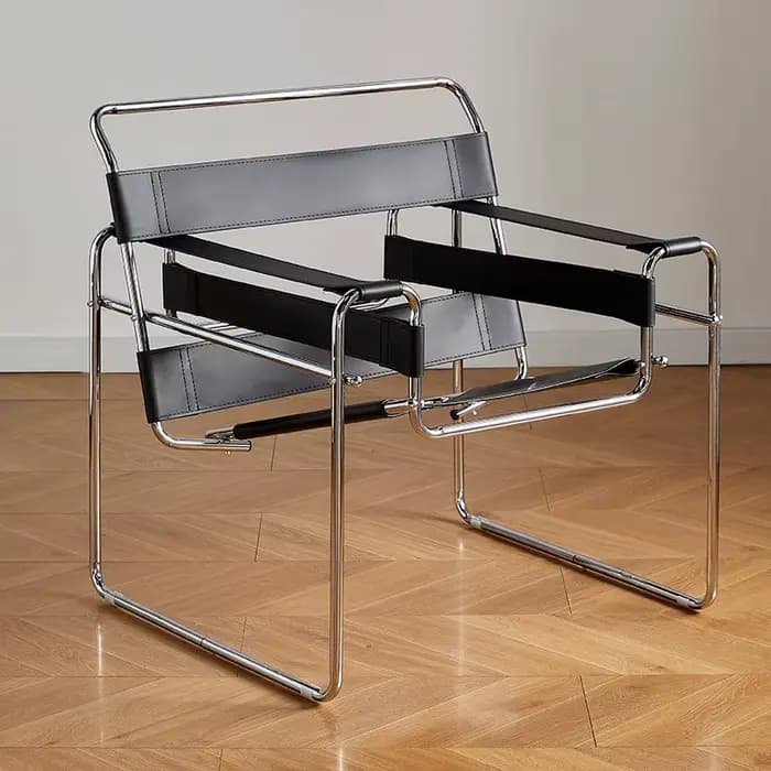 Fauteuil de détente individuel avec cadre en acier et métal